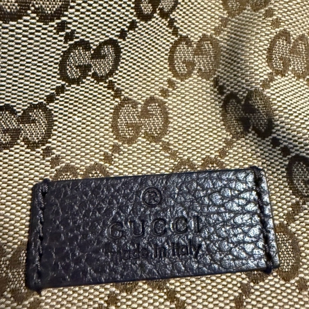 Gucci Tan and Brown Monogram Backpack - Picture 7 of 13